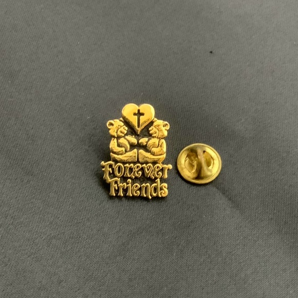Forever Friends Heaven Sent Gold Tone Lapel Tac Pin 1993 Bob Siemon Designs - Picture 3 of 11